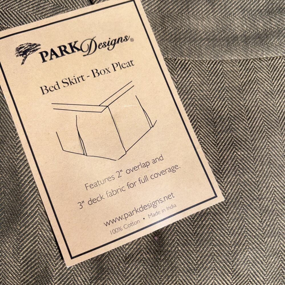 Park Designs Pineview Queen Bed Skirt 80“ X 60“ X 16“ New Chevron